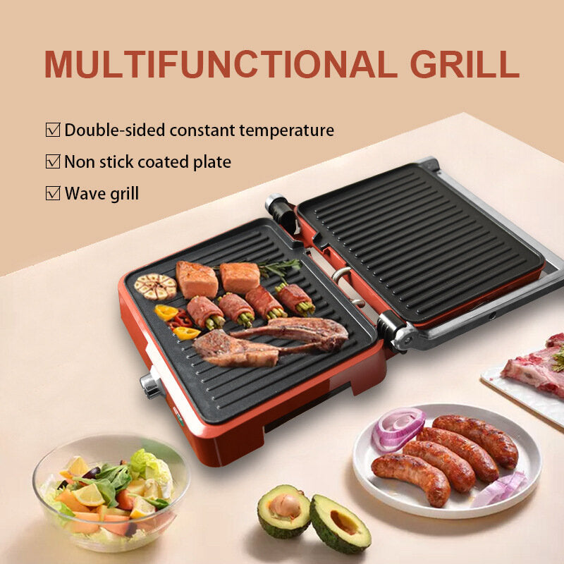 1800W Multifunctional Grill Double-sided Constant Temperature Separate Large Oil Box Non Stick Coated Plate All-in-one Household Cooking