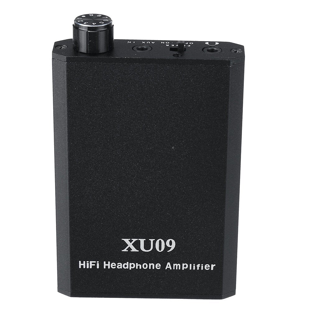 Earphone Amplifier Rechargeable High Performance Stereo XU09 Portable Headphone Amplifier Built-in Battery for Laptop PC
