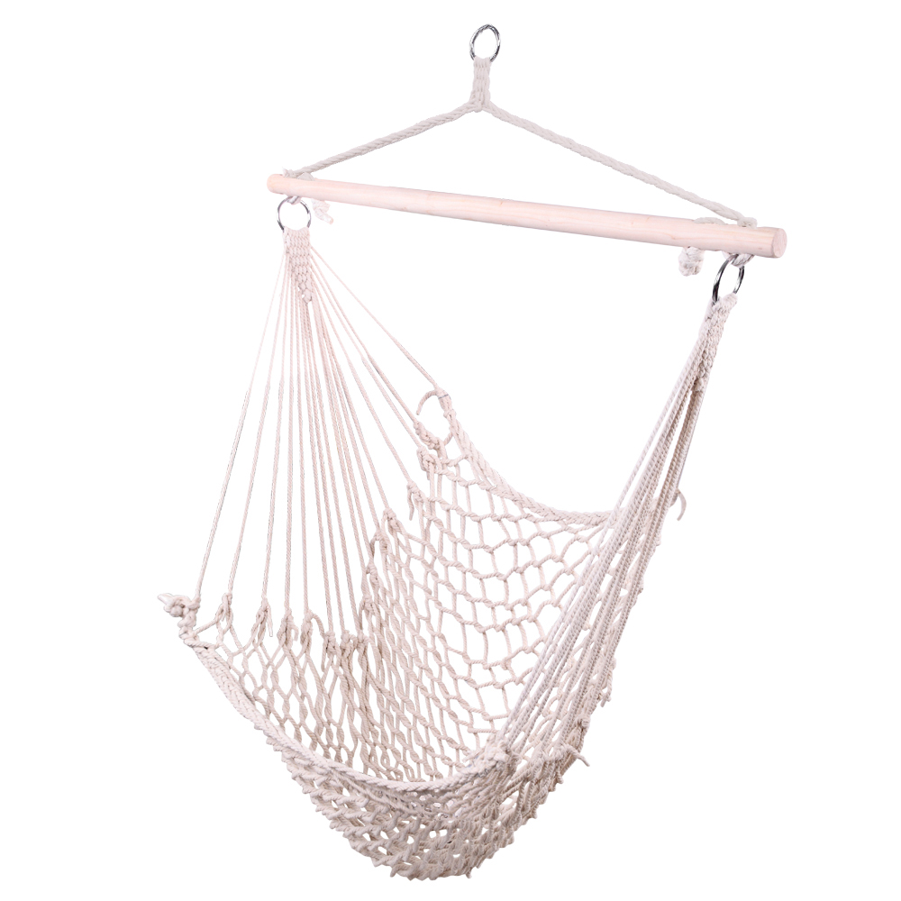 Cotton Hammock Bed Hanging Chair Beach Swing Chair Outdoor Home Garden Max Load 120kg