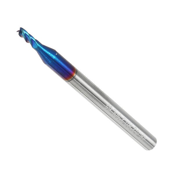 5pcs 2-8mm HRC65 Blue NACO Coated Round Nose Milling Cutter 4 Flutes End Mill CNC Tool