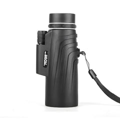 HD 40x60 Monocular Telescope Low Light Level Night Vision Waterproof Telescope With Spring Clip + Silver Aluminum Tripod