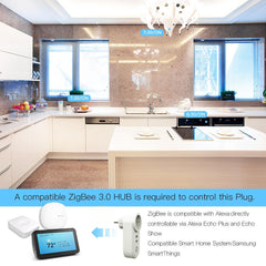 EU Dual USB Smart WiFi Socket Plug SmartThings APP Remote Control Echo Plus Voice Control Work with Alexa Google Home