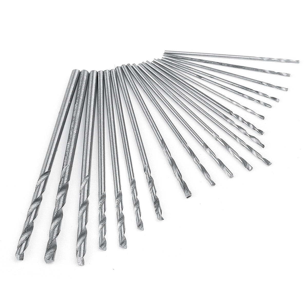 Mini Micro Hand Drill with 20Pc 0.3-1.6mm Bit Keyless Chuck Set Pin Vise Rotary