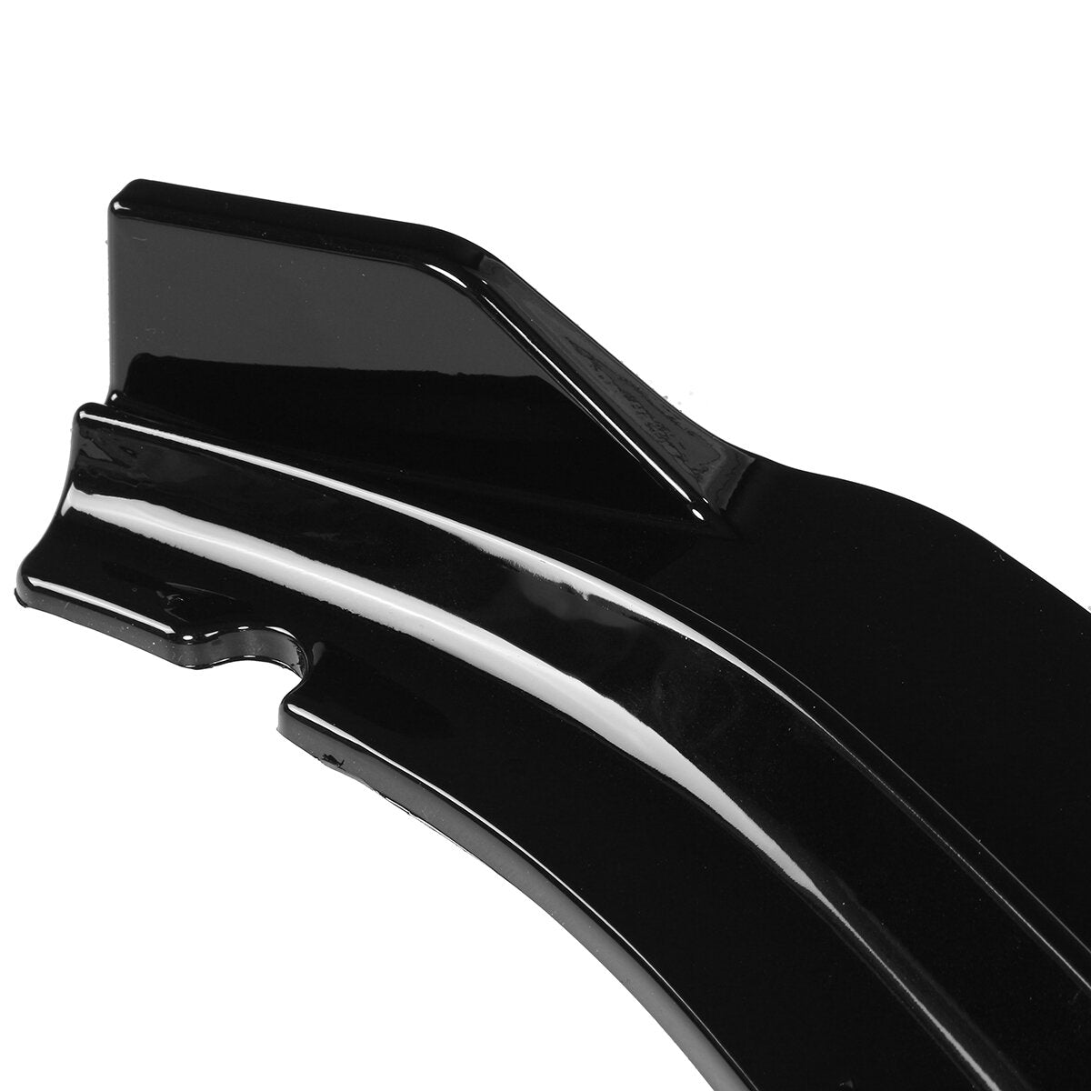 3Pcs Gloss Black Car Front Bumper Splitter Lip Diffuser Body Kit Spoiler Guard Protection