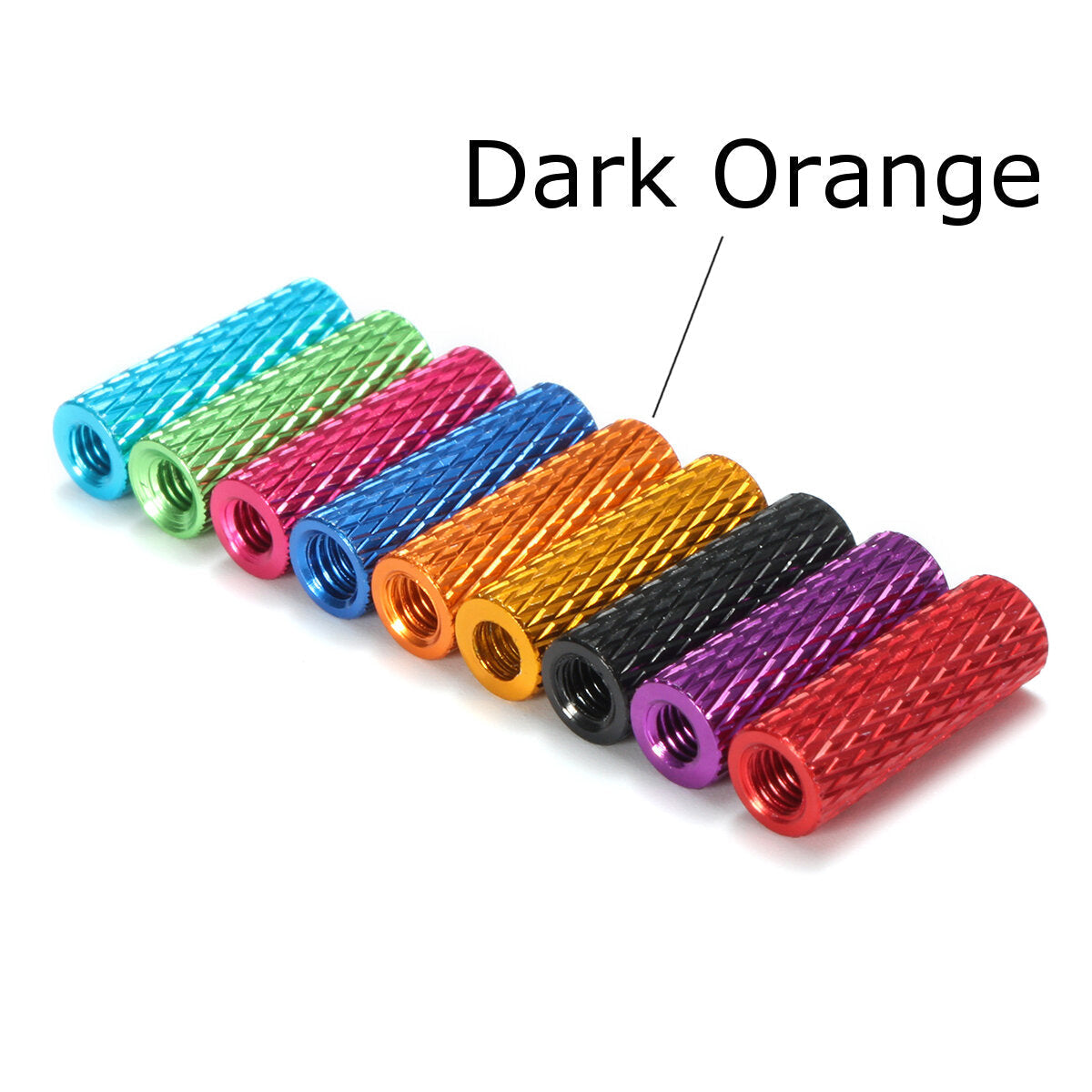 M3AS3 10Pcs M3 15mm Knurled Standoff Aluminum Alloy Anodized Spacer