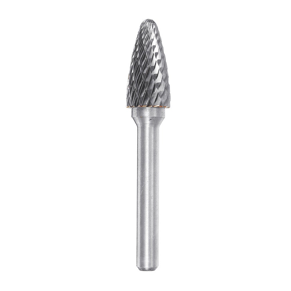 5pcs 6x12mm Double Lines Rotary File Burr Tungsten Carbide Rotary Cutter Files for Rotary Drill