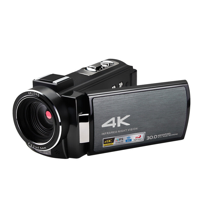 Digital Camcorder HD 4K 3 inch IPS Touch Screen Vlog DV Camera IR Night Vision 2.4G WIFI 16X Digital Zoom with Microphone
