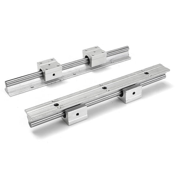 2pcs 300mm Supported Rails With 4pcs SBR12UU Pillow Bearing Blocks