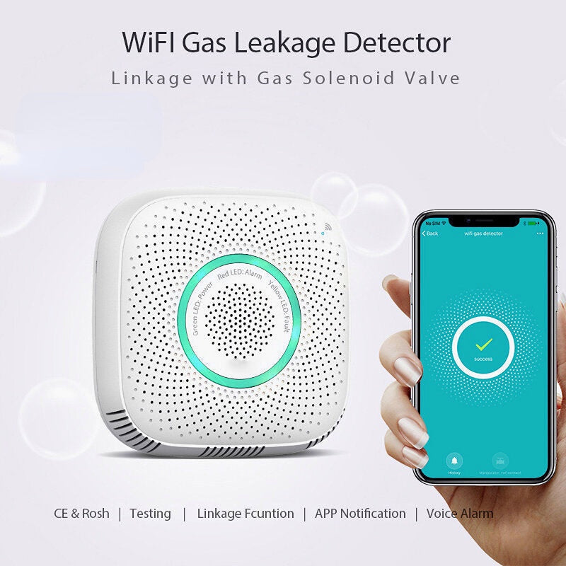 Smart Home Gas Detector WIFI Voice Prompt Gas Sensor for Alarm System