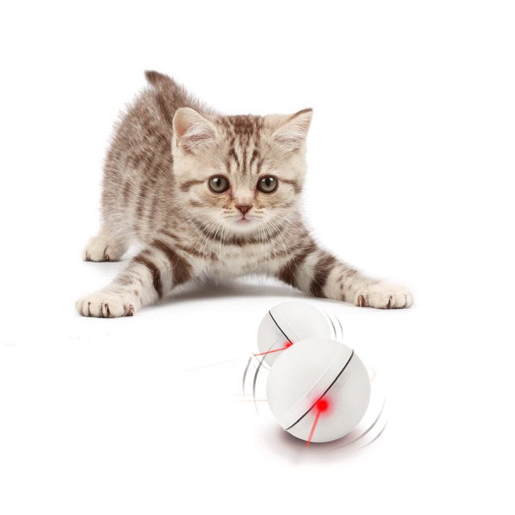 Electronic 360 Degree Self Rotating Ball Au toxic Rolling Ball LED Light Pet Cat Pet Toys