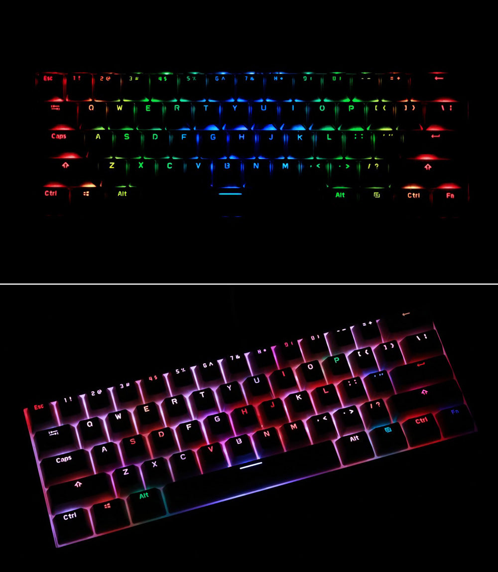 Mechanical Keyboard 61 Keys Bluetooth 5.0 Wired Dual Mode RGB Gaming Keyboard