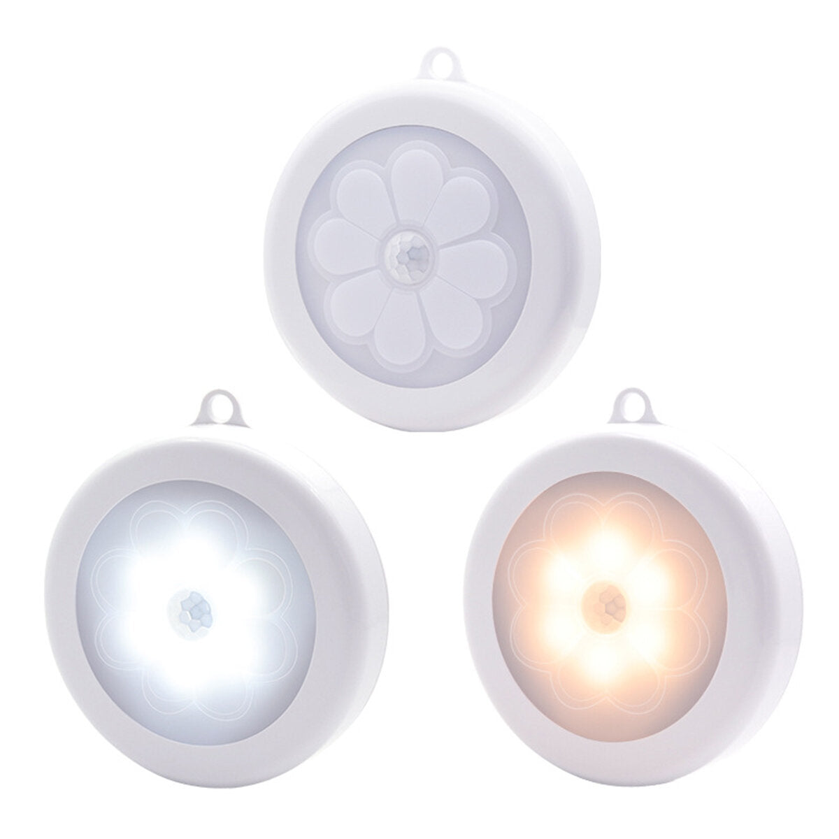 Round Motion Sensor Night Light Infrared Sensor Cabinet Stair Lamp