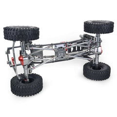 4WD CNC All Metal Carbon Fiber RC Car Frame+540 Motor+60A Waterproof ESC+M1500 Servo Straight Bridge Version