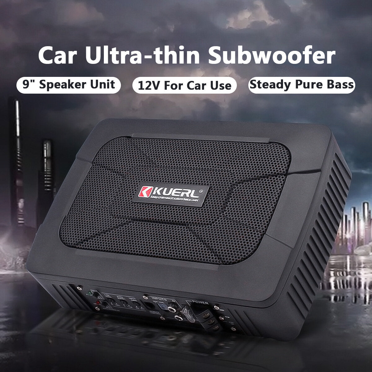 Car Under Seat Active Amplifier Subwoofer Bass Hi-Fi 6*9 inch 800W Slim Car Subwoofer Speaker