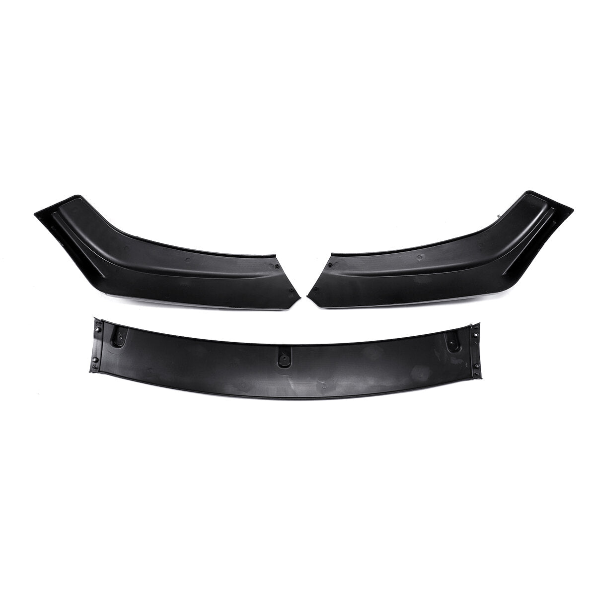 3Pcs Front Bumper Lip Spoiler Chin Splitters Glossy Black