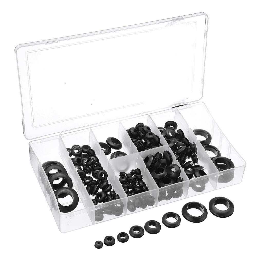 180Pcs Rubber O Ring Washer Grommets Ring Anti-slip Gasket Seal Assortment Set