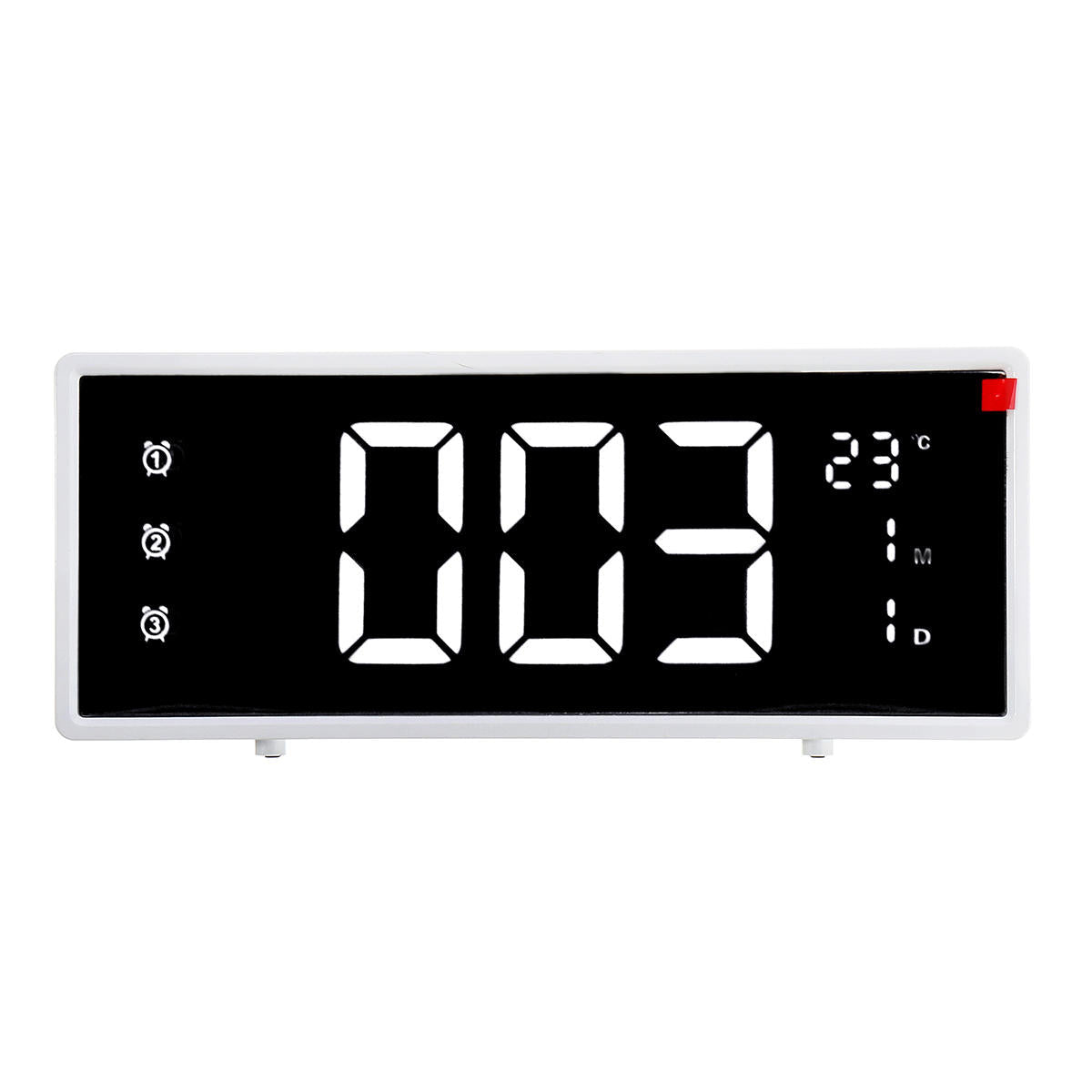 LED Alarm Clock Digital Snooze Touch Control Table Clock Day Time Temperature Display Home Decoration