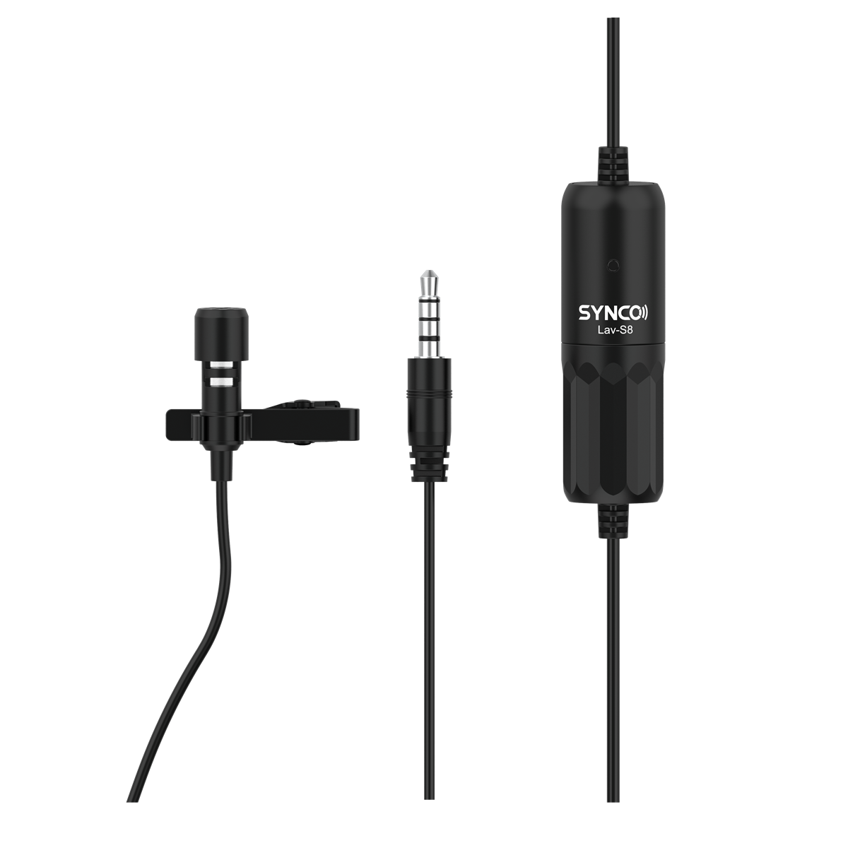 Omnidirectional Condenser Lavalier Microphone with 8M Long Cable for Smartphone Camera Tablet Recording