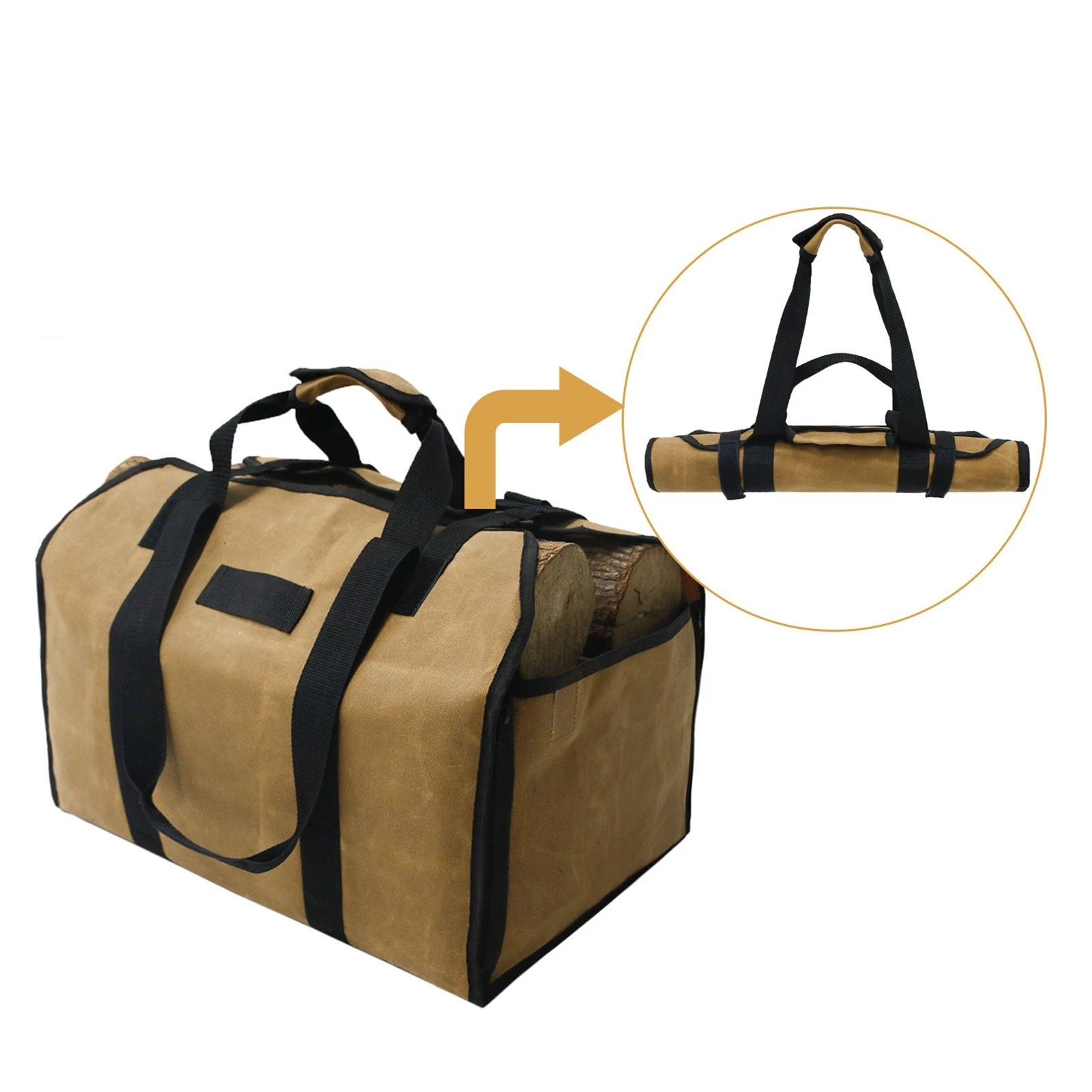 Firewood Log Carrier Large Firewood Bag