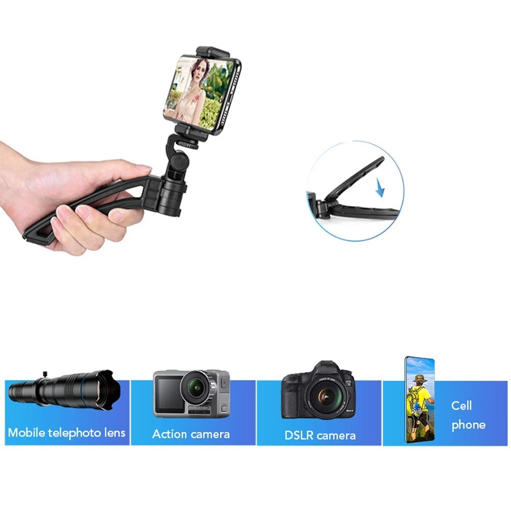 Metal HD 20-40X Zoom Single-tube Telescope External Dual Adjustment Monocular Phone Telephoto Lens