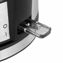 1.7L 1800W Electric Water Kettle Stainless Steel Glass Temperature Color Light Display Kitchen
