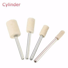 12pcs 3mm Shank Wool Polishing Head Buffing Wheel 3mm/6mm/8mm/12mm For Dremel Rotary Tool