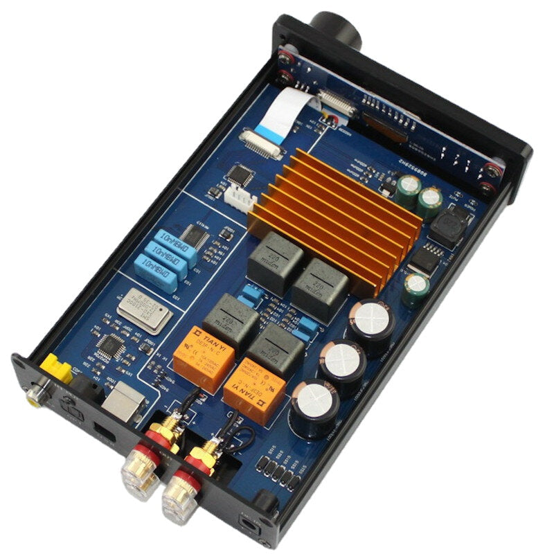 2.0 Optical Fiber Coaxial USB Digital Machine STA326 OLED Power Amplifier 50W+50W