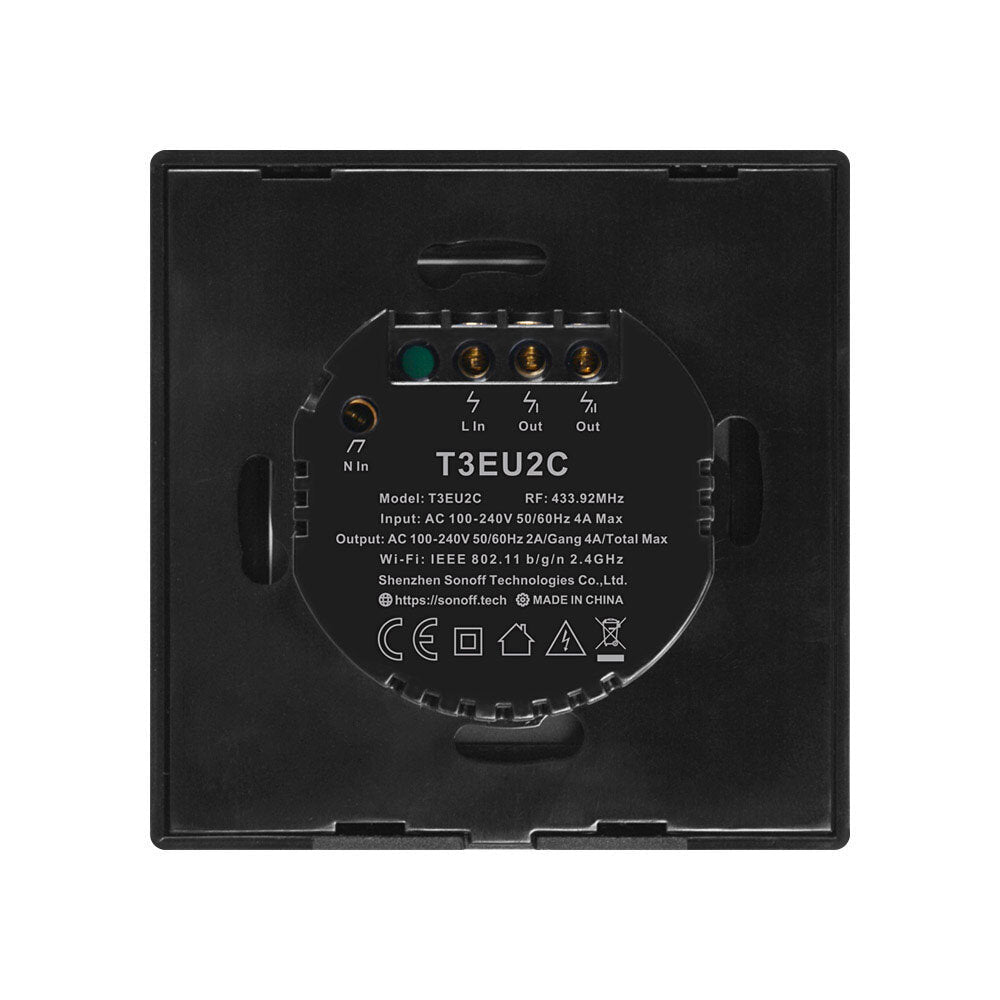 WIFI Wall Switch 433Mhz RF Smart Wall Touch Light Switch For Smart Home Work With Alexa Google Home,EU/US/UK AC 100-240V 1/2/3 Gang