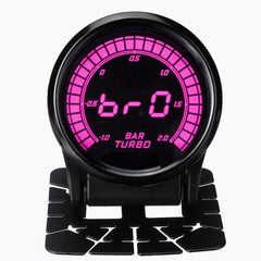 2'' 52mm Car Turbo Boost Pressure Gauge Meter Digital LED Display w/Sensor 2 BAR