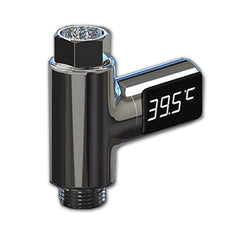 LED Display Home Water Shower Thermometer Flow Self-Generating Electricity Water Temperture Meter Monitor Energy Smart Meter  for Baby Care