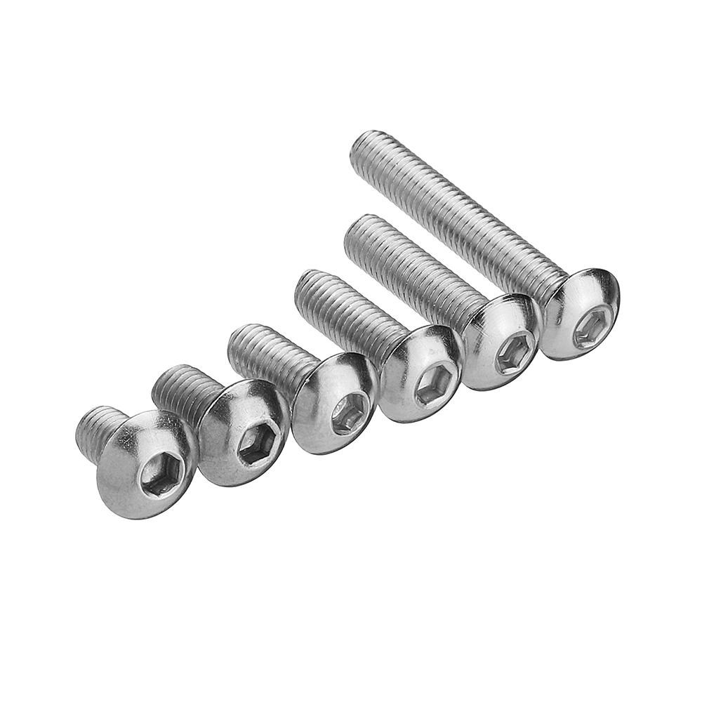 140Pcs M5 Stainless Steel 8-30mm Hex Socket Button Head Screw Bolt Assortment Kit