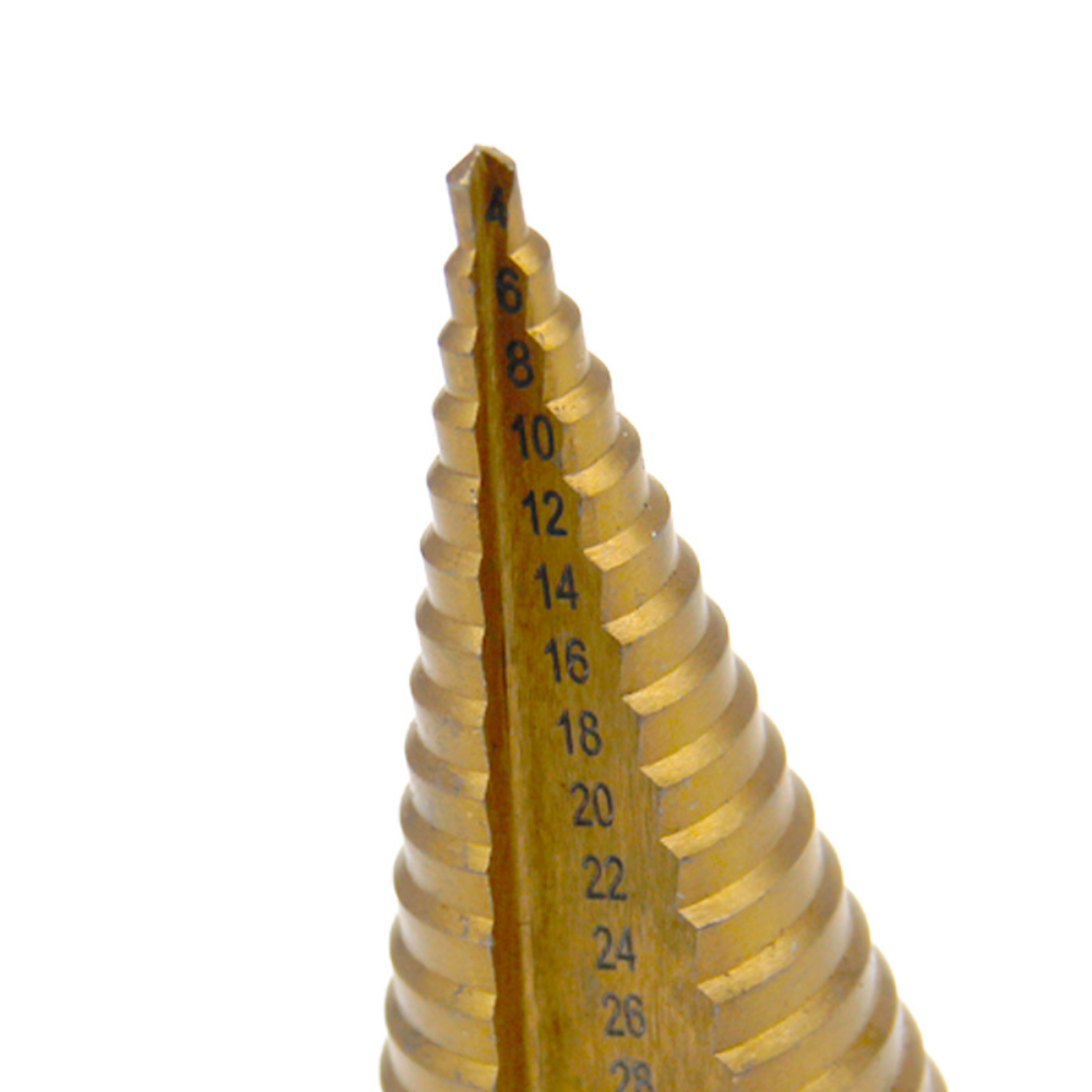 Hex Shank HSS Titanium Coated Step Metal Dremel Drill Wood Tool Bit 4-40mm