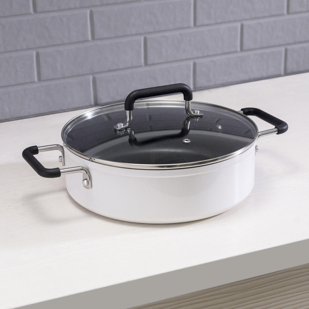 Non-stick Stockpot 4L Dishwasher Safe Aluminum Soup Pot For Induction Cooker