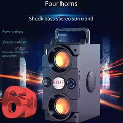 40W Big Power Portable Bluetooth Speaker Outdoor Wireless Subwoofer Boombox Column Sound Music Center Support AUX TF FM Radio