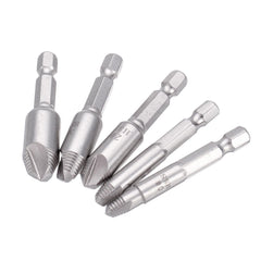5Pcs Damaged Screw Extractor Drill Bits Guide Set Broken Speed Out Stud Stripped Screw Remover Tool