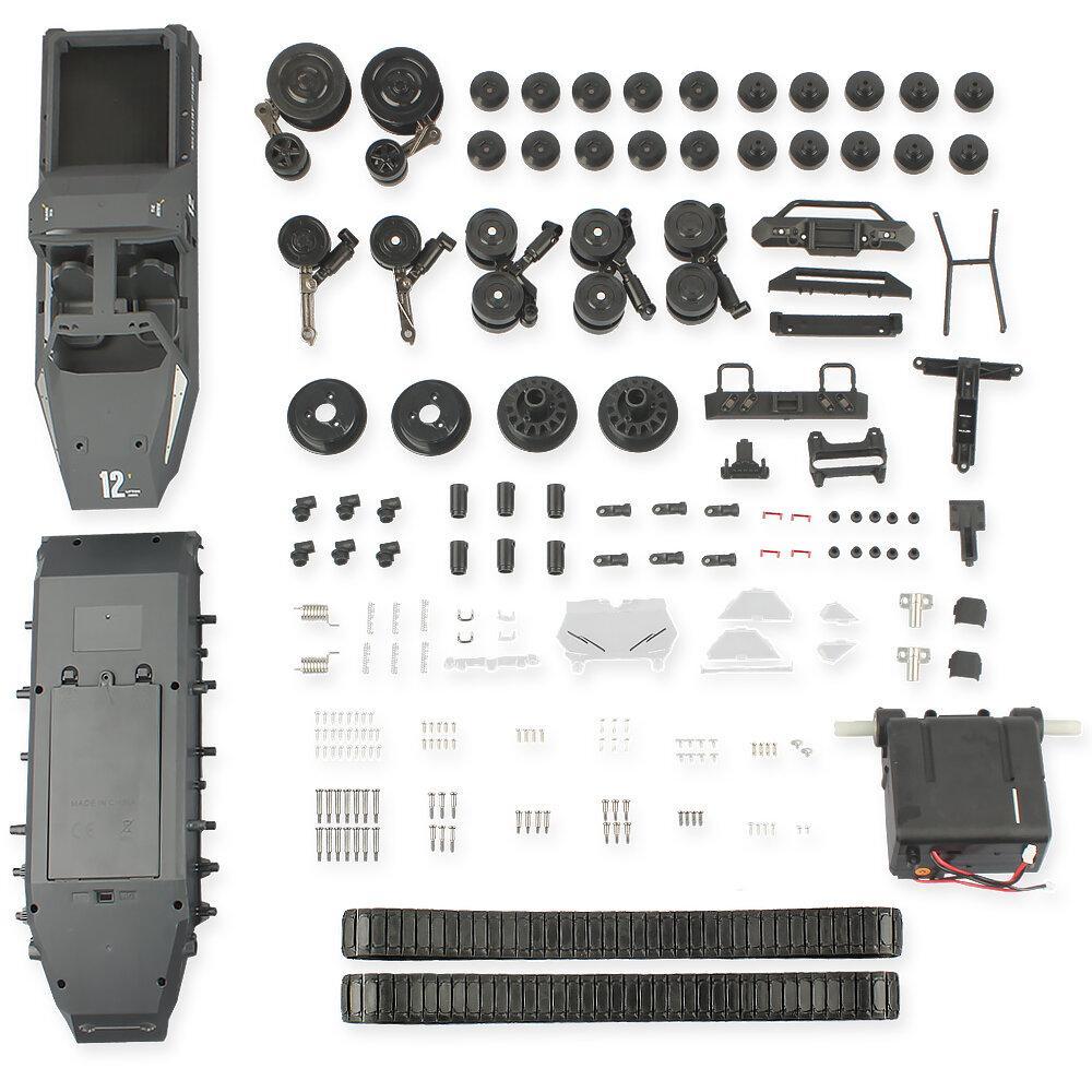 RC Tank Car Kit Need to Assemble 2.4G High Speed Full Proportional Control RC Vehicle Model Without Electronic Element No Transmitter No Battery