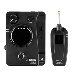 Guitar Wireless Transmission System(Transmisster & Receiver) 6.35mm Plug LCD Display 4 Channels Max. 35m Effective