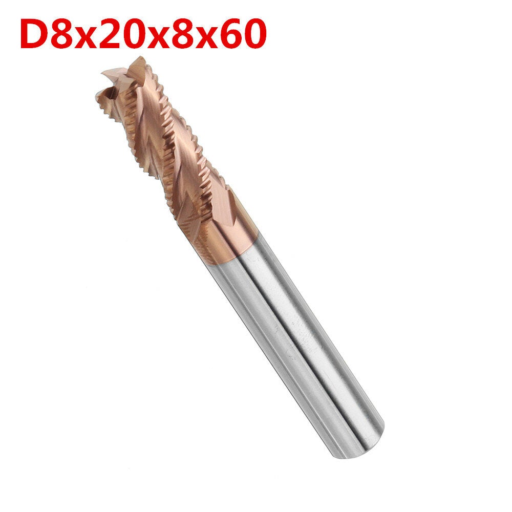 4/6/8/10mm Rough End Mill Cutter 4 Flutes HRC55 AlTiN Coating Milling Cutter