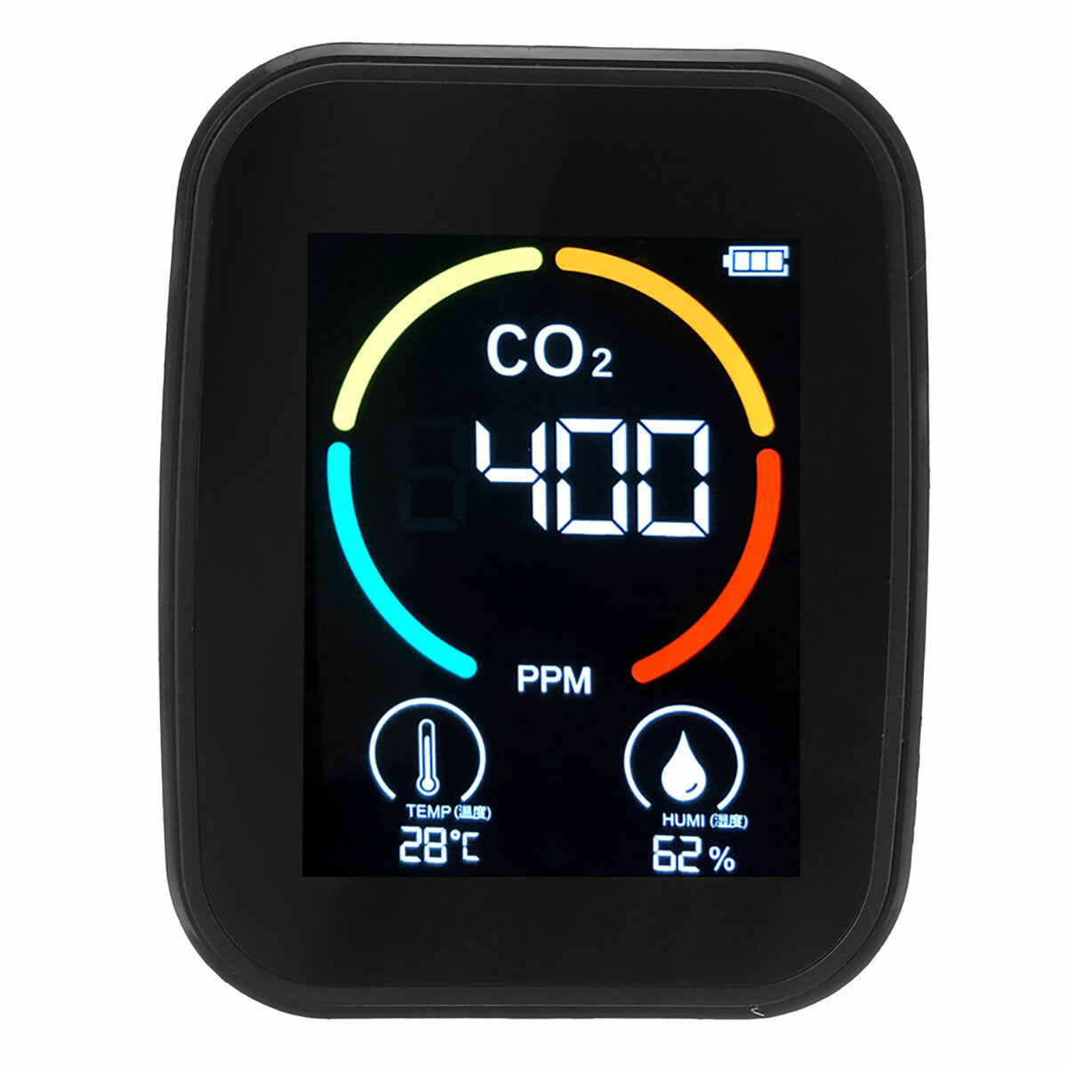 Carbon Dioxide Detector Portable Household USB Infrared Air Humidity Temperature