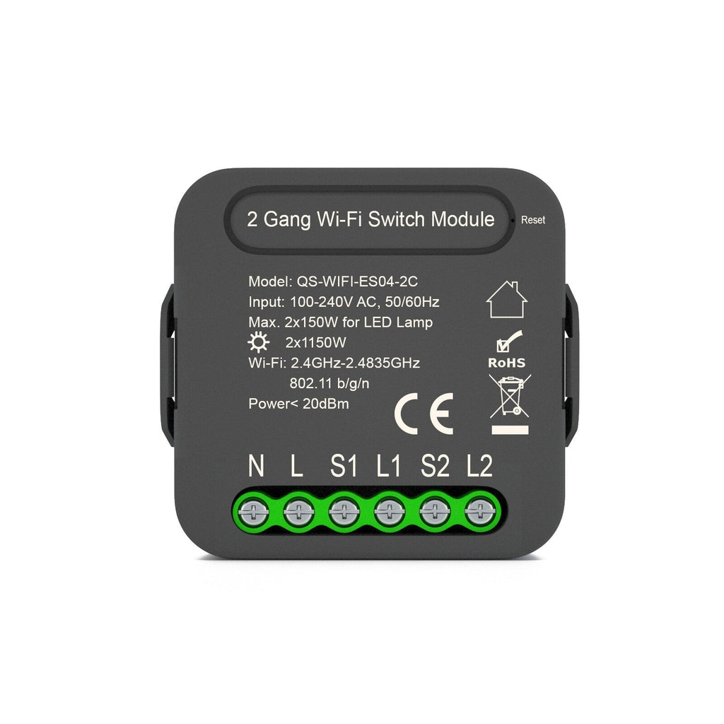 Switch Module with 2 Gang Dual Way Control App Smart Home Interruptor Work for Alexa Google Home