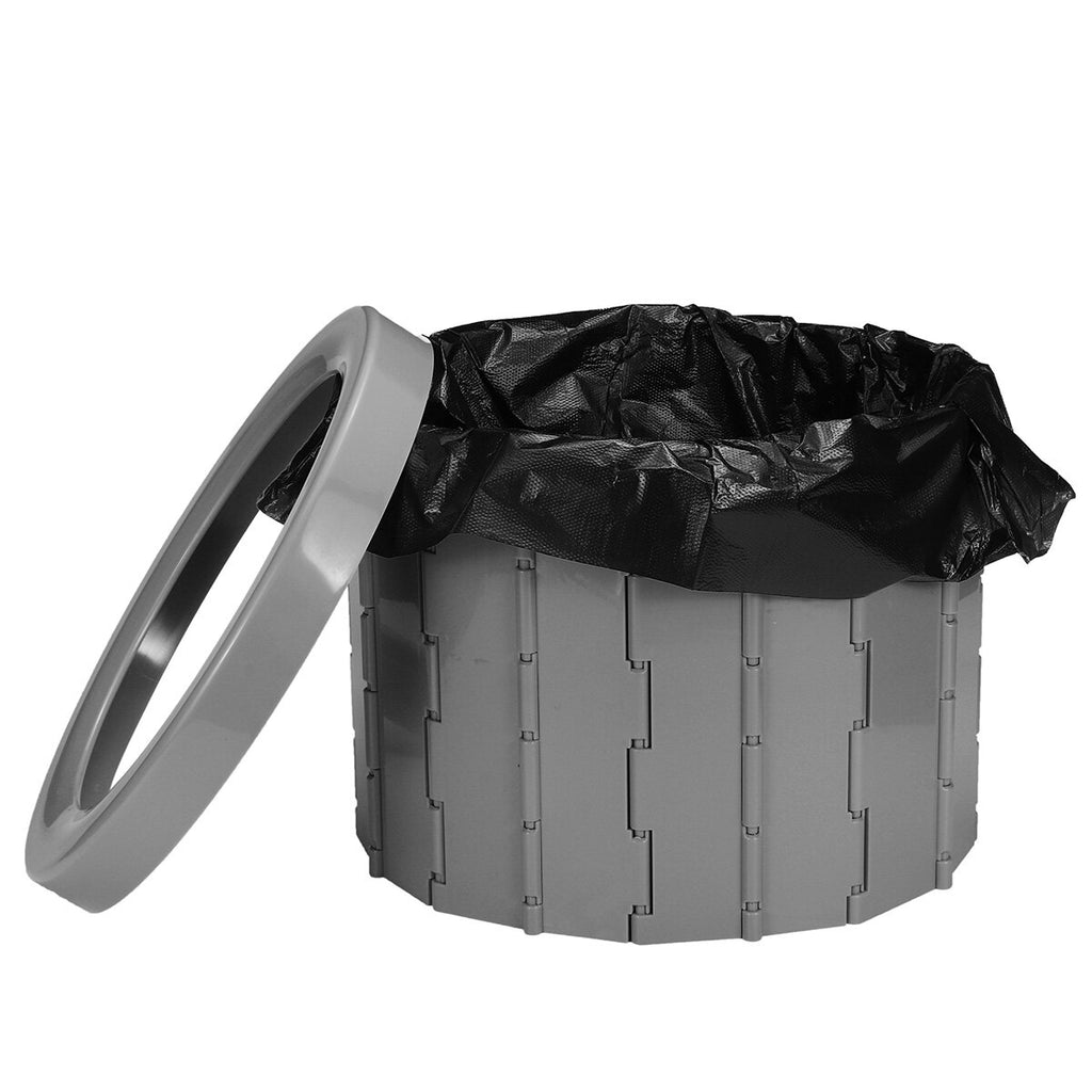 Folding Toilet Seat Clean Bucket Fishing Wash Bucket Leak-proof Storage Barrel for Outdoor Camping Travel Emergency Toilet Large