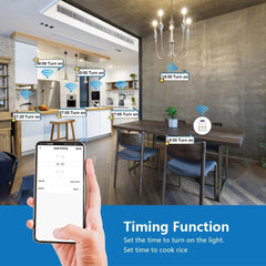 WiFi 433Mhz Smart Switch Mobile Phone APP Voice Wireless Remote Controller Timer Work With APP Smart Life