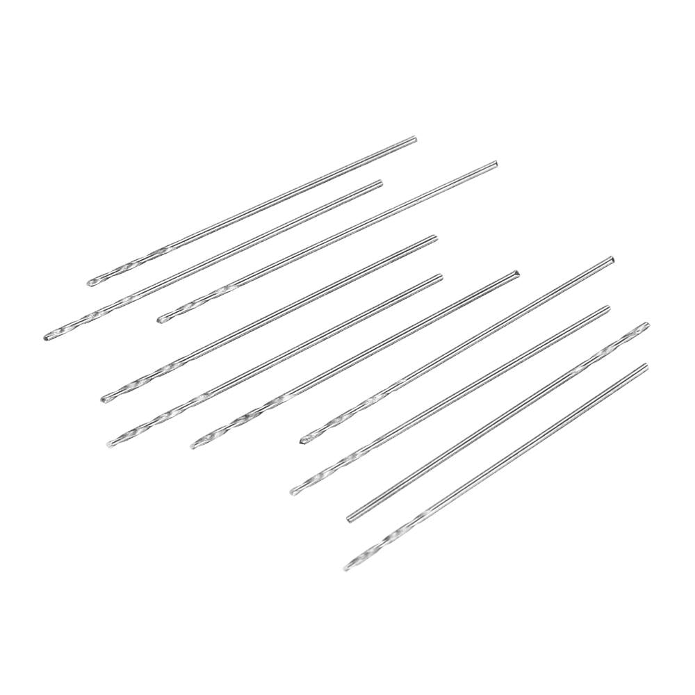 10Pcs 0.4-2.0mm Drill Bit HSS High Speed Steel Straight Shank Twist Drill Bit For Hand Twist Drill