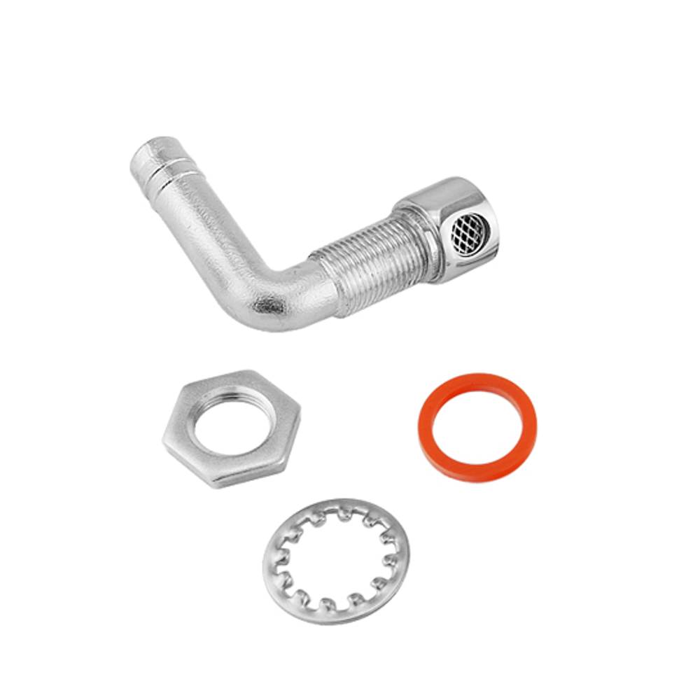 Universal Marine Grade 316 Stainless Steel Fuel Gas Tank Vent Hardware with Gasket Flush Mount For 5/8" Hose