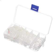 270Pcs White/Black M2-M5 Plastic Nylon Phillips Screw Round Head Hex Nut Assortment Kits