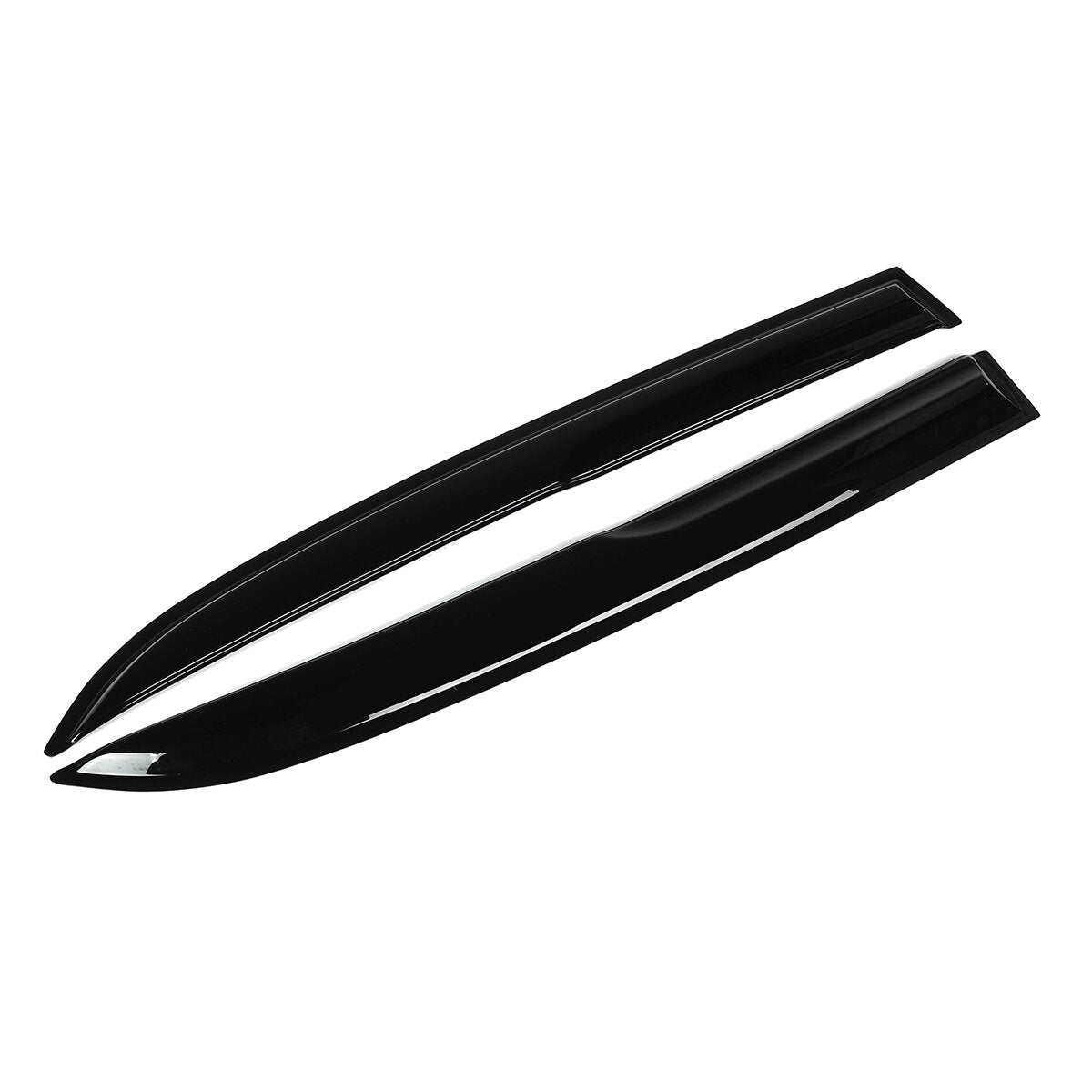 4Pcs Plastic Exterior Visor Vent Shades For 03-07 Accord 4DR Coupe Mugen Style 3D Wavy Black Window Sun Rain Guard Deflector