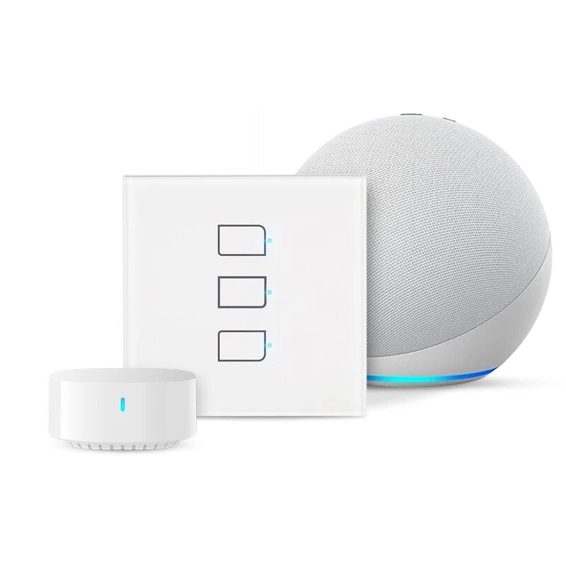 Smart Light Touch Switch With Two Way Control,APP Remote Control,Timer-Function,Voice Control Work with S3 Hub Compatible With Aleax Google Assistant