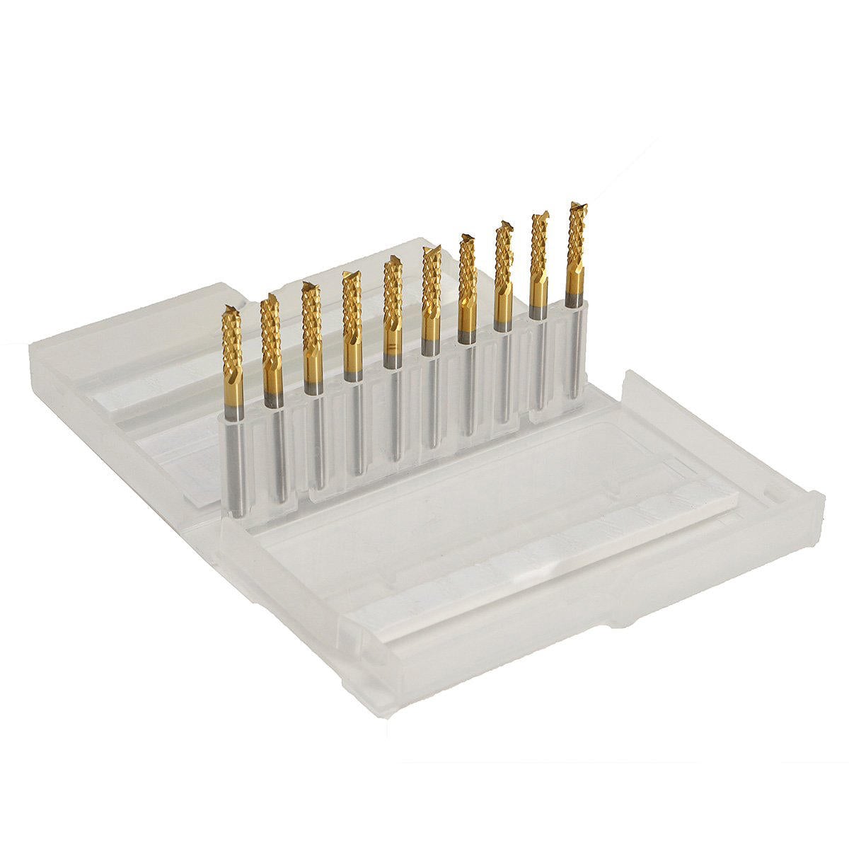 10pcs 3mm Carbide End Mill Cutter Titanium Coated Engraving Milling Cutter Carbide Rotary Burr