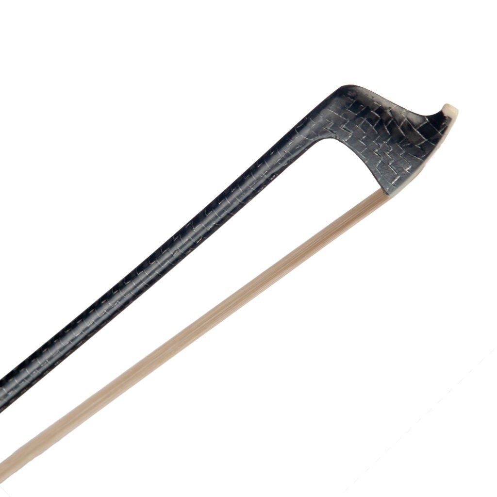 Master Carbon Fiber Bow Fiddle/ Violin Bow Silver Braided Carbon Fiber Bow W/ Ox Horn Frog Classical Paris Eye Inlay