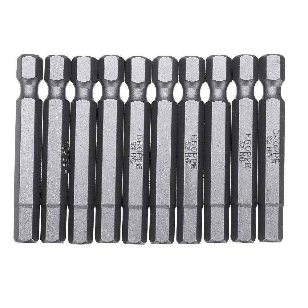 10Pcs Magnetic Hexagon Hex Screwdriver Bits H1.5/H2/H2.5/H3/H4/H5/H6 1/4 Inch Hex Shank Screwdriver Set For Bosch